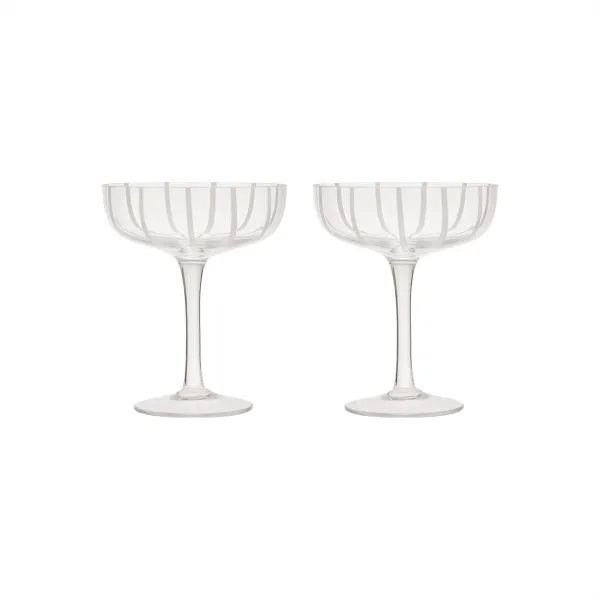 OYOY LIVING Mizu Coupeglas - 2 stk - Klar Glas