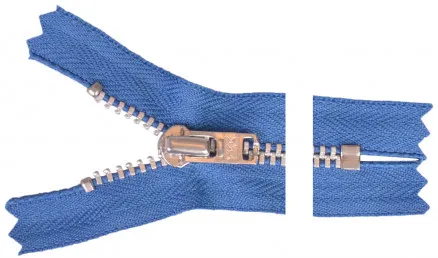 YKK Lynlås Aluminium 22cm 4mm Blå